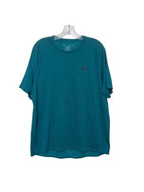Under Armour Tshirt Mens Large Teal Green Loose Fit Activewear